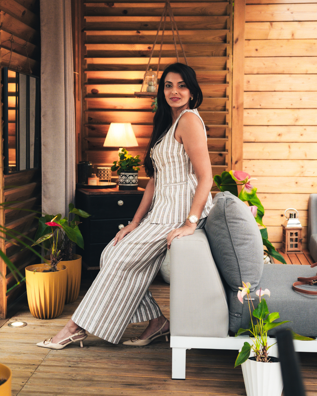 Ensemble pantalon sans manches