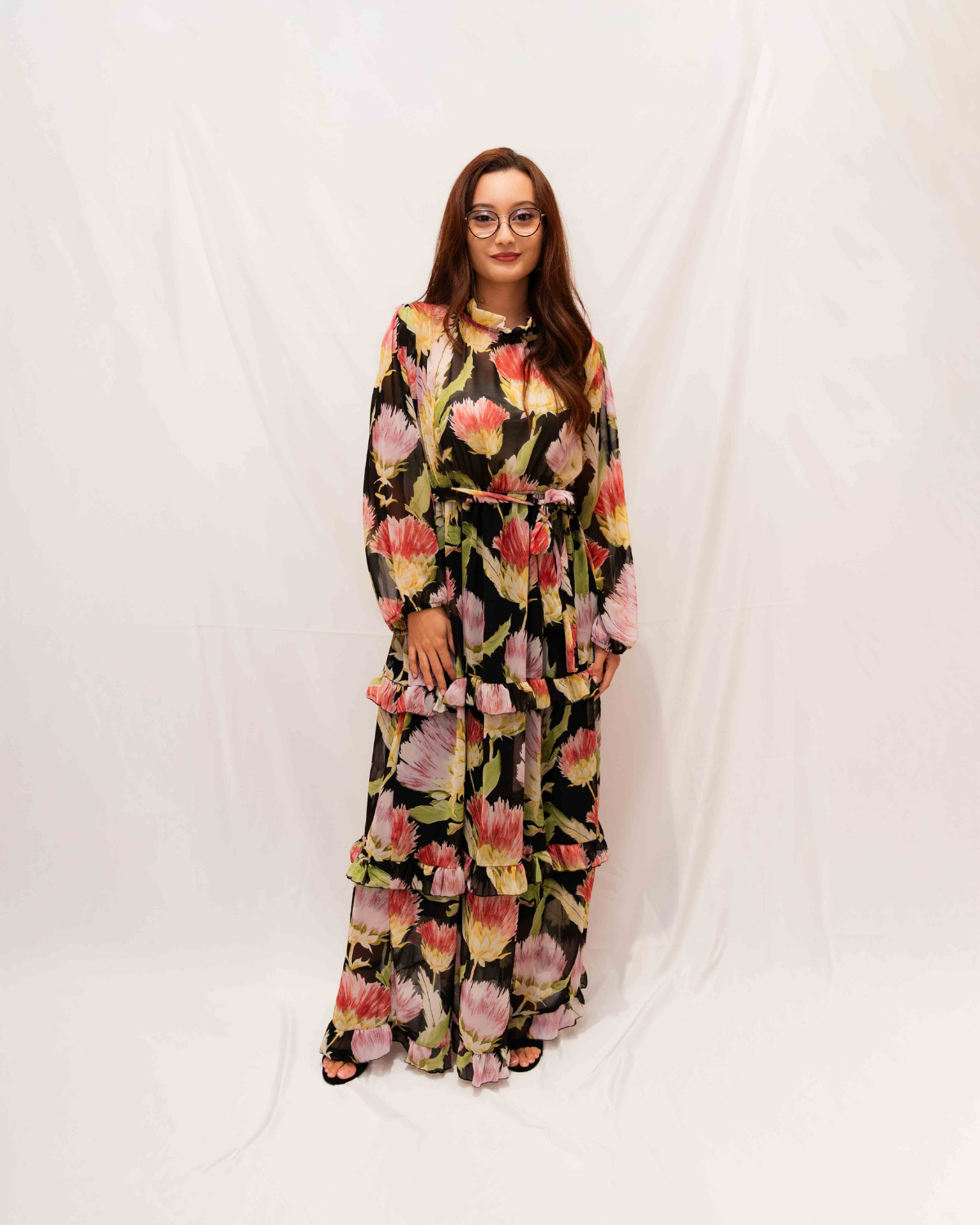 Robe longue imprimée floral