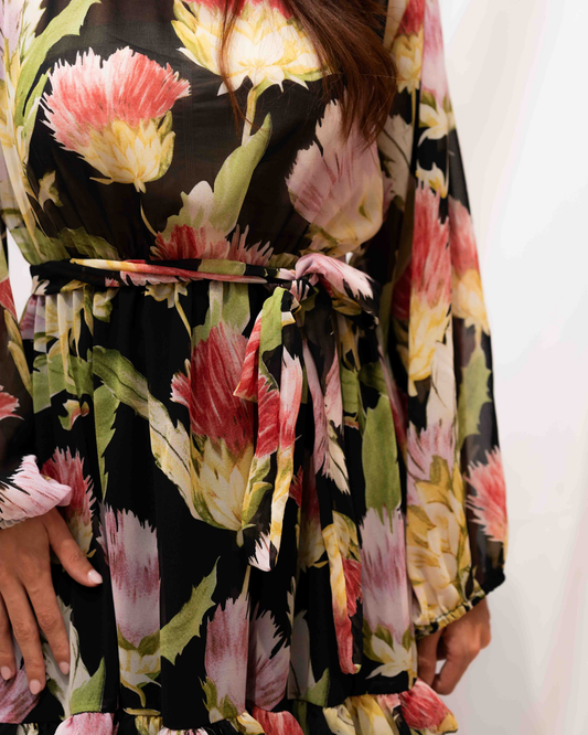 Robe longue imprimée floral