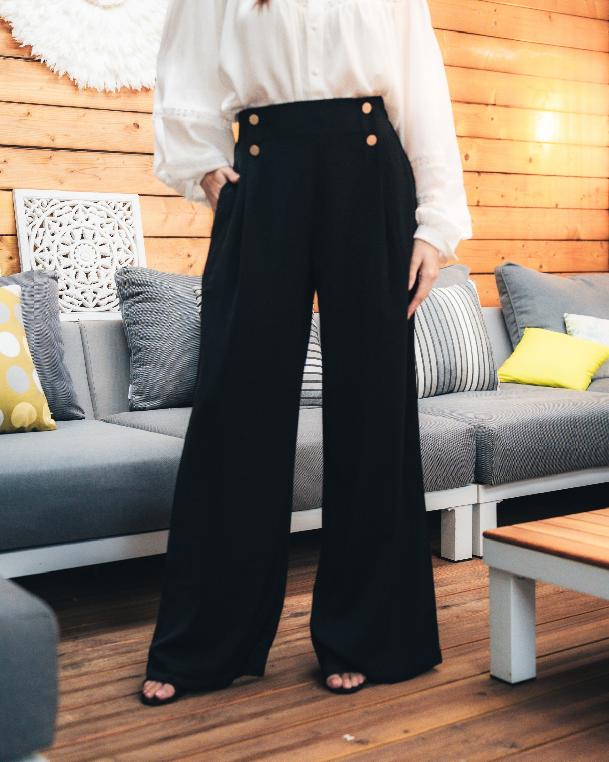 Pantalon Tailleur Évasé