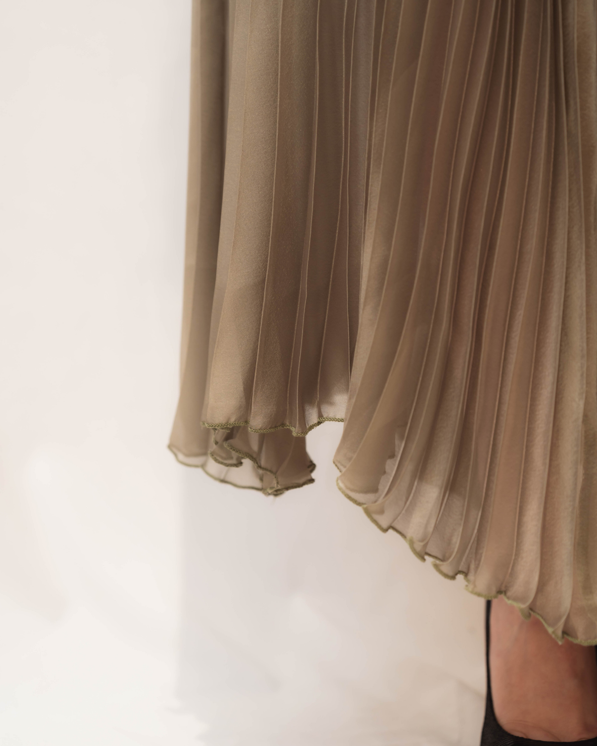 Robe longue plissée