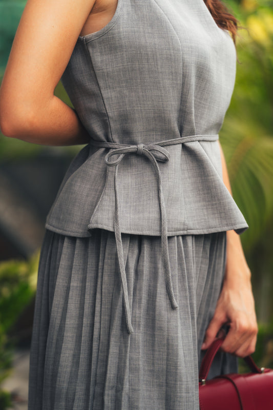 Ensemble pantalon plissée