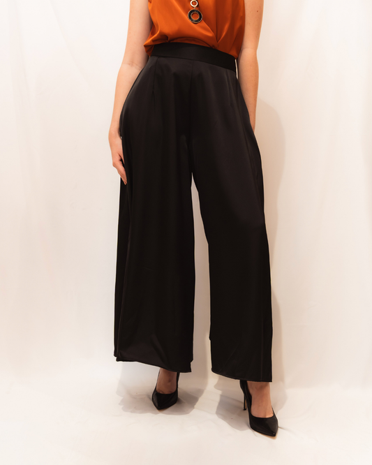 pantalon palazzo noir