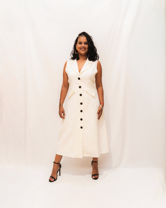 Robe longue sans manches