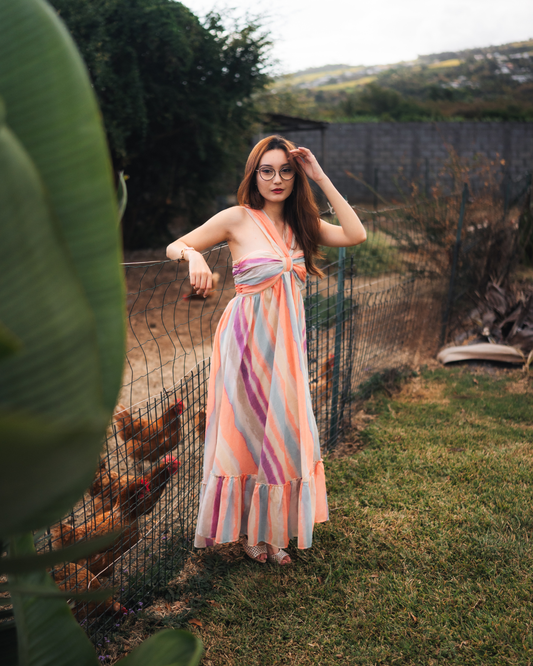 Robe longue sans manches