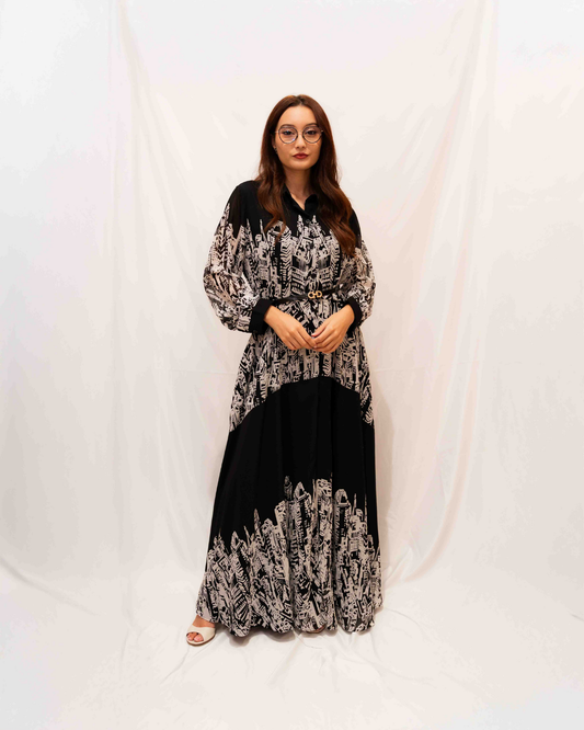 Robe longue imprimée