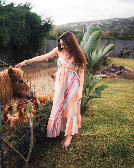 Robe longue sans manches