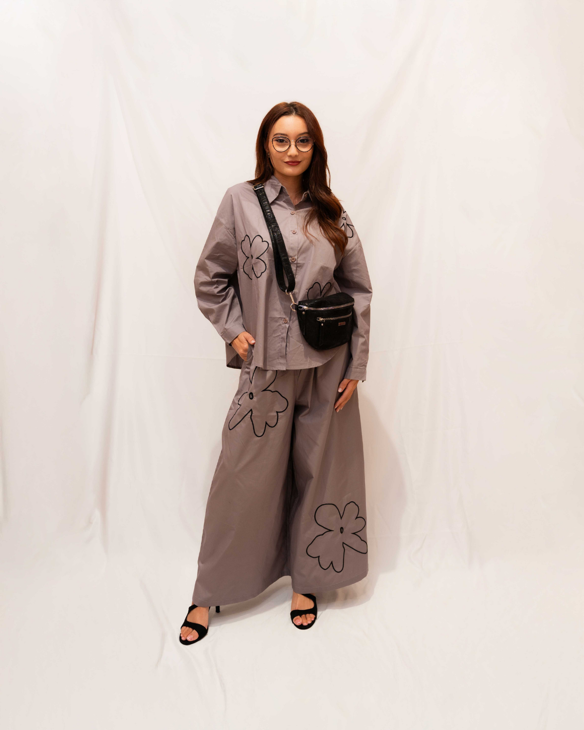 Ensemble en coton brodé