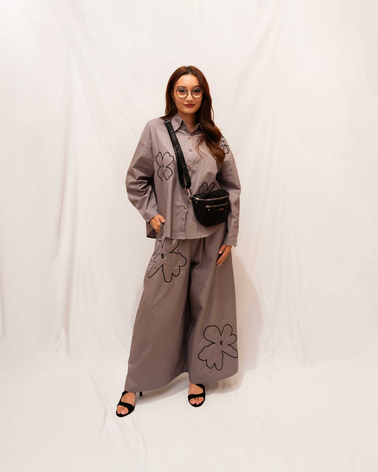 Ensemble en coton brodé
