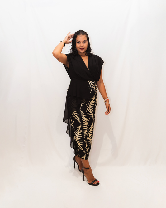 Robe longue imprimée