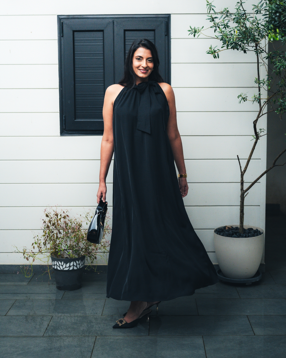 Robe longue sans manches