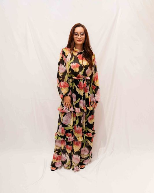 Robe longue imprimée floral