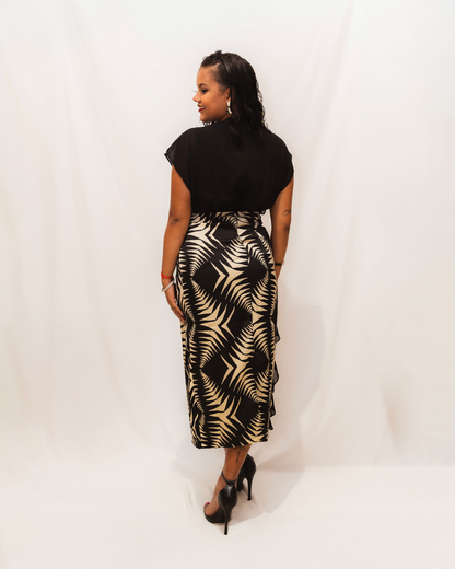 Robe longue imprimée