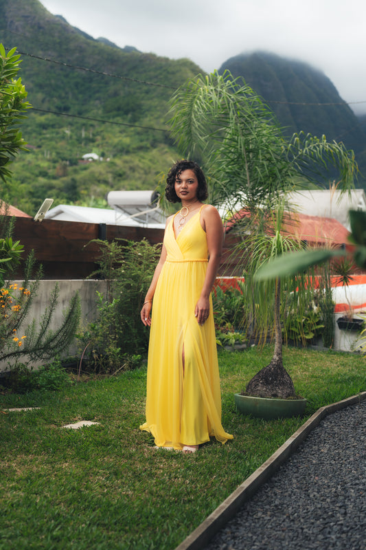 robe longue sans manches