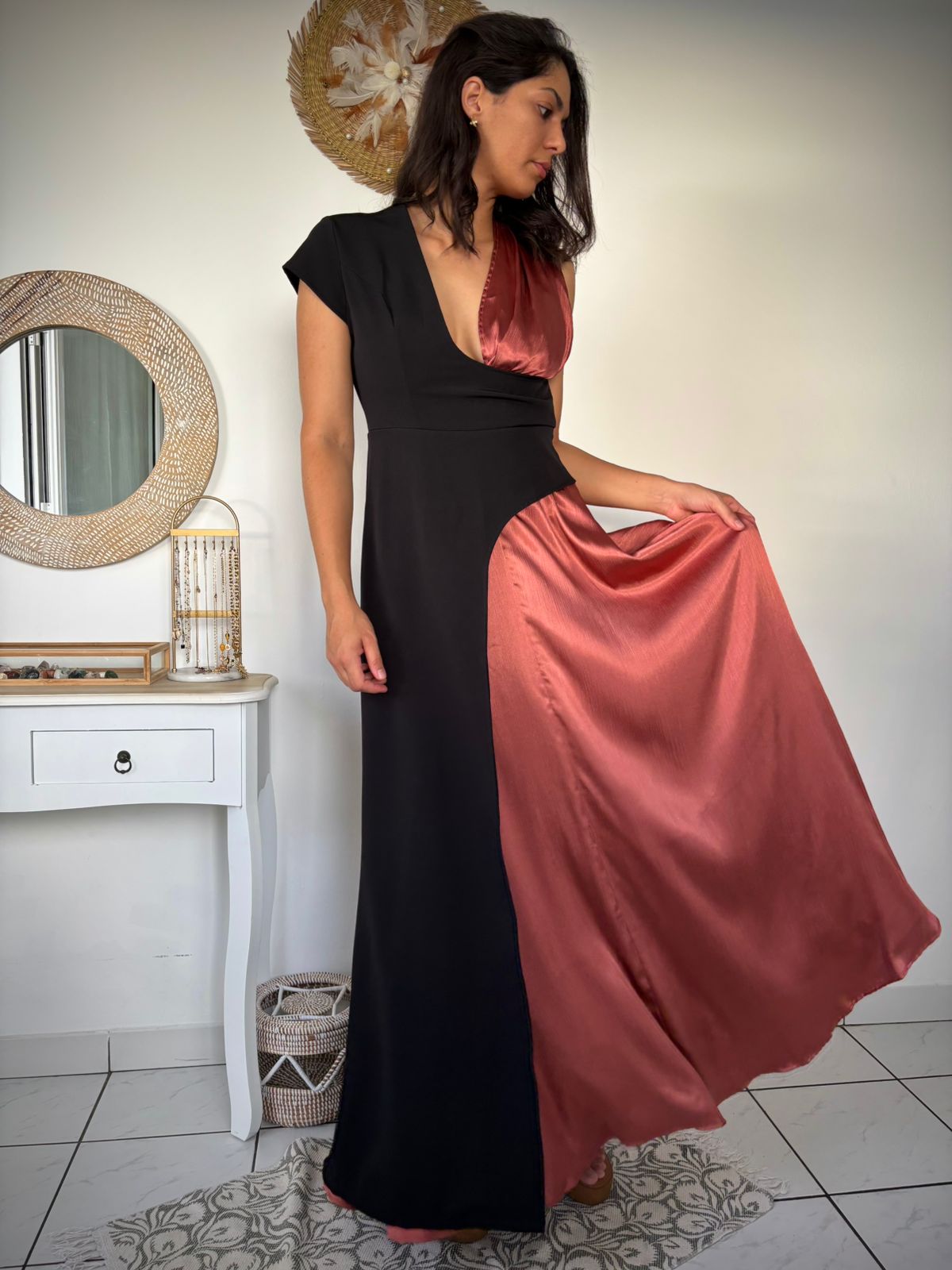 Robe Longue Bicolore