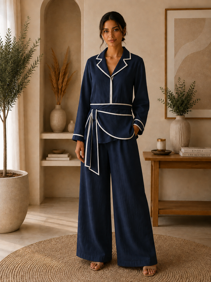Ensemble Femme Chic à Liserés