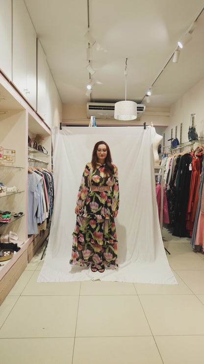 Robe longue imprimée floral