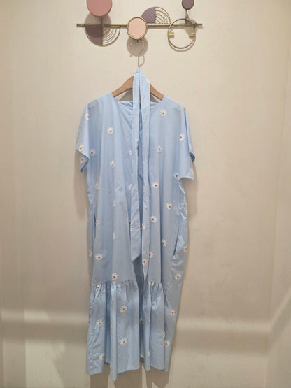 Robe longue manches courtes