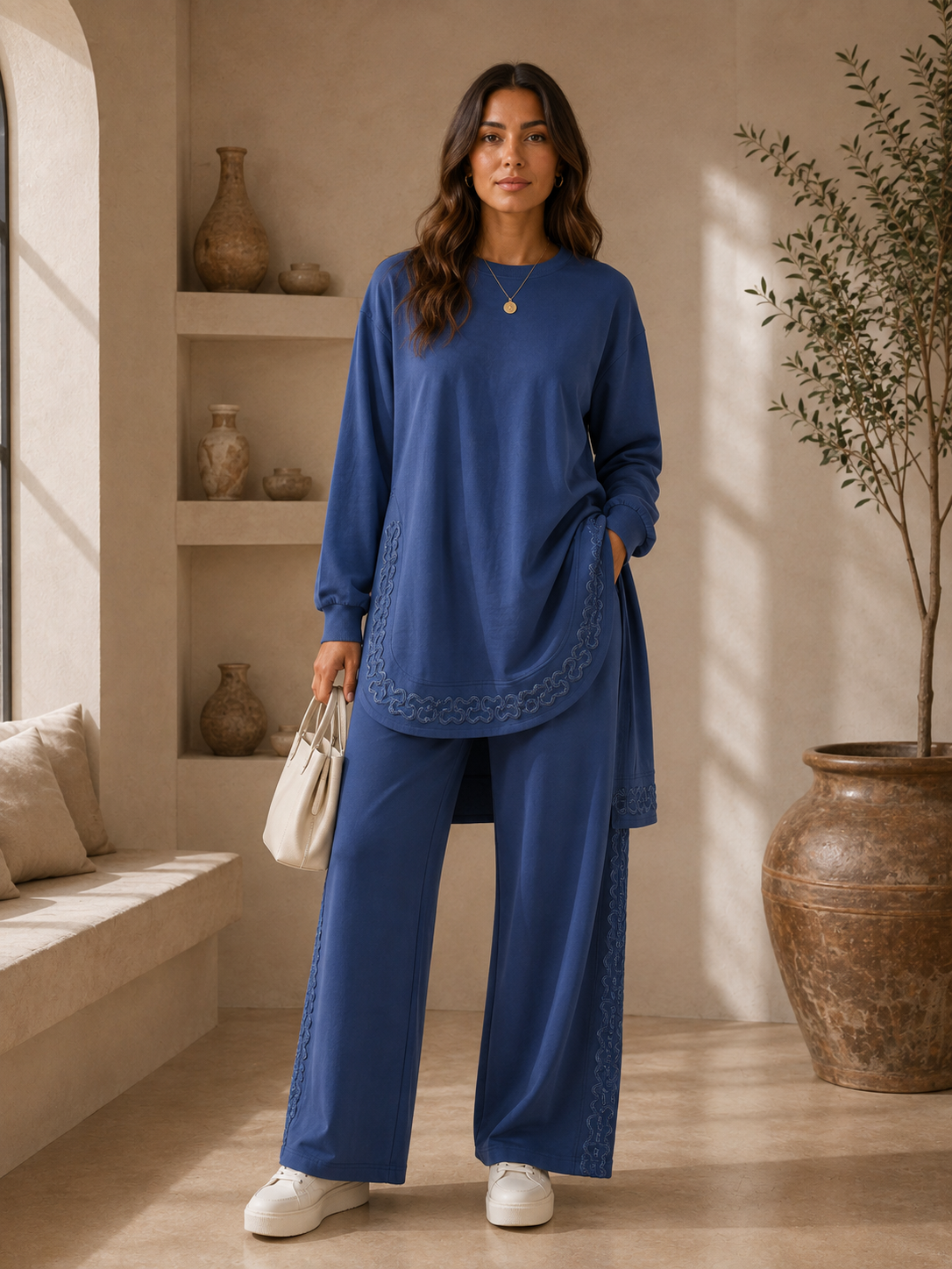 Ensemble Tunique  & Pantalon – Bleu Marine