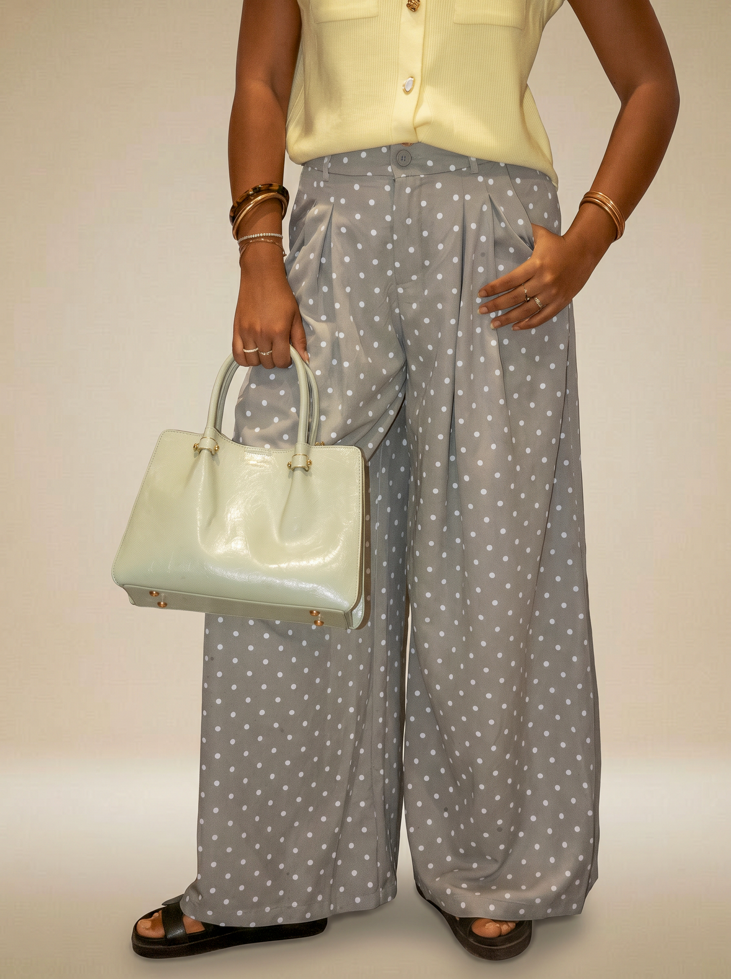 Pantalon Palazzo à Pois