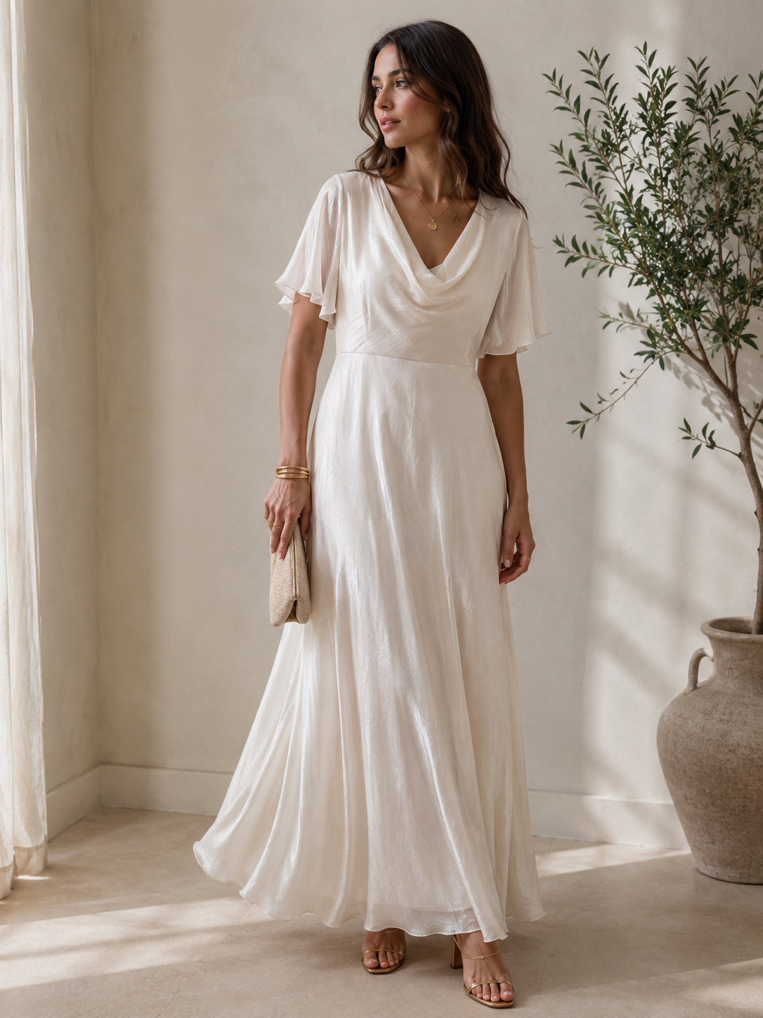 Robe Longue Col Bénitier