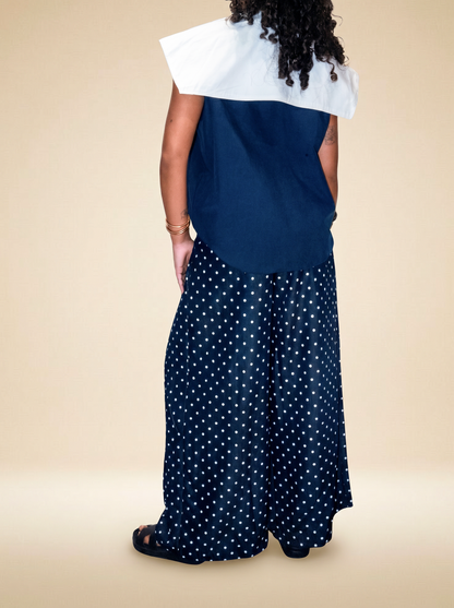 Pantalon Palazzo à Pois