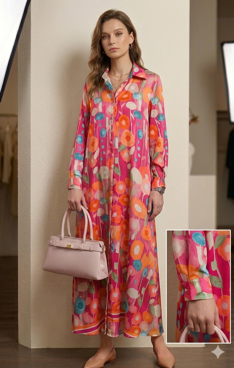 Robe chemise longue