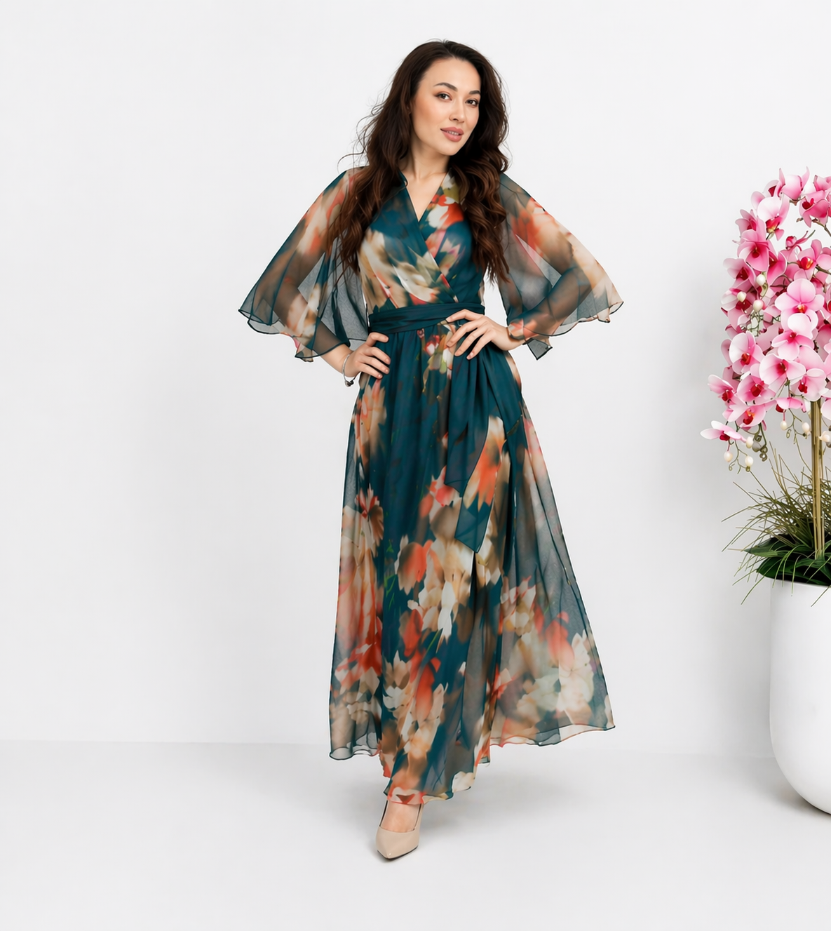 Robe longue fluide
