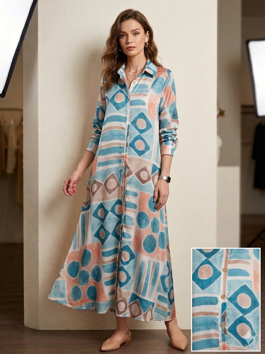 Robe chemise longue